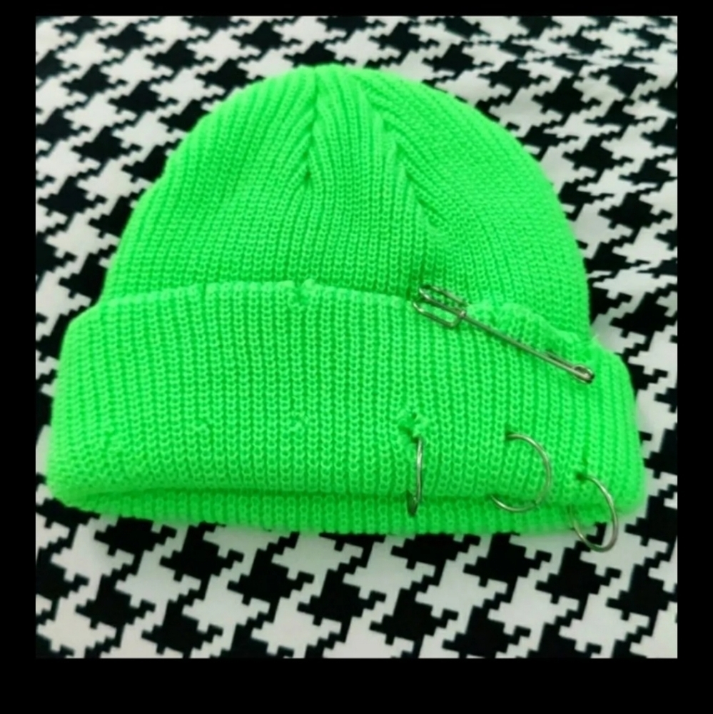 Neon punk beanie